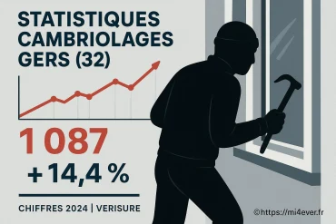 Statistiques cambriolages dans le Gers en 2024 : chiffres et conseils