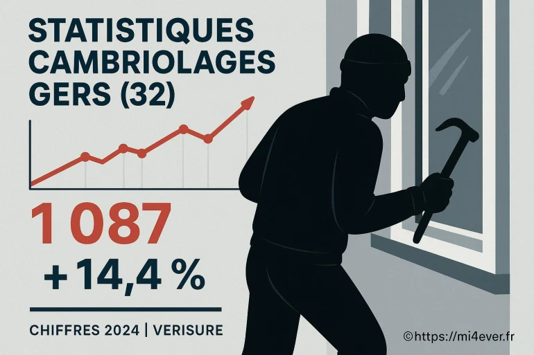 Statistiques cambriolages dans le Gers en 2024 : chiffres et conseils