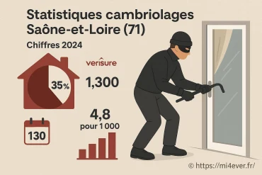 Statistiques des cambriolages en Saône-et-Loire en 2025 et solutions de sécurité