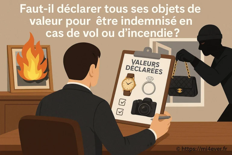 Faut-il déclarer tous ses objets de valeur pour être indemnisé en cas de vol ou d’incendie ?