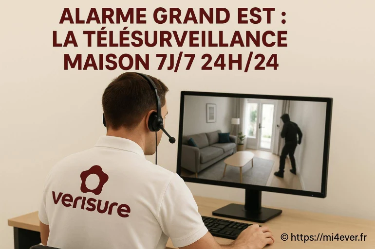 Alarme Grand Est et télésurveillance maison 7j/7 24h/24 avec Verisure
