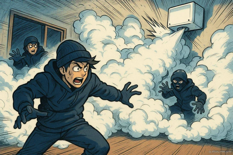Intrusion avec gaz lacrymogène activé