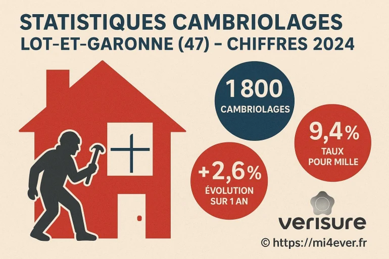 Statistiques cambriolages dans le Lot-et-Garonne en 2024