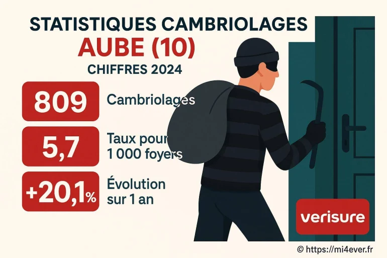 Statistiques des cambriolages dans l'aube en 2024 et conseils de sécurité