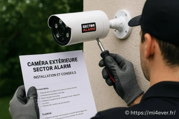 Caméra extérieure Sector Alarm : guide d'installation et conseils pratiques