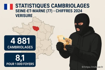 Statistiques des cambriolages en Seine-et-Marne (77) en 2025 et solutions de sécurité