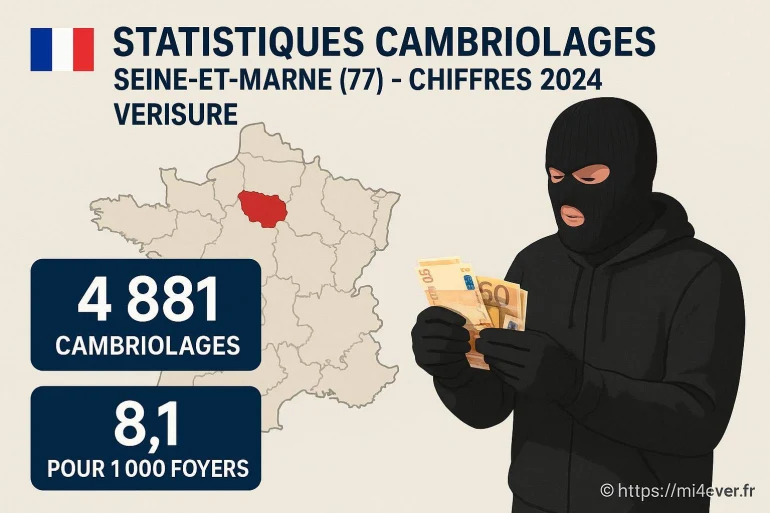 Statistiques des cambriolages en Seine-et-Marne (77) en 2025 et solutions de sécurité