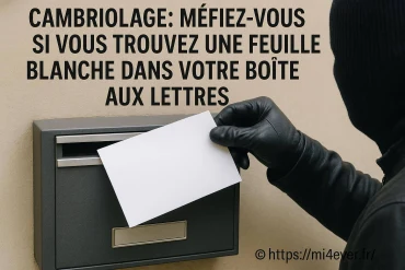Cambriolage : attention à la feuille blanche dans votre boîte aux lettres