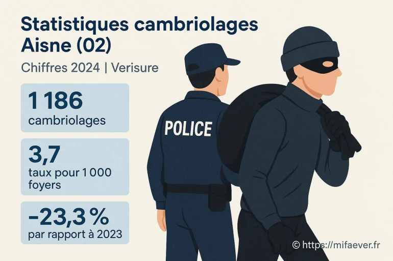 Statistiques des cambriolages dans l’aisne en 2025