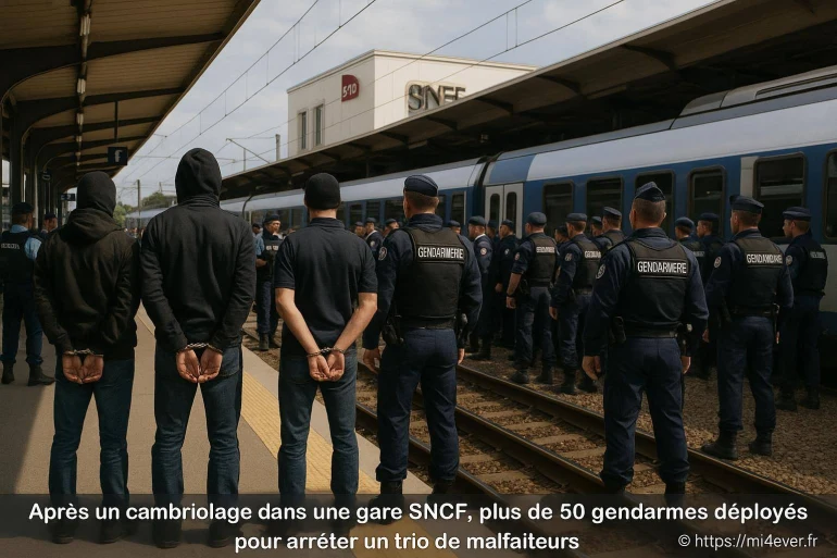 Après un cambriolage dans une gare SNCF, plus de 50 gendarmes mobilisés pour arrêter un trio de malfaiteurs