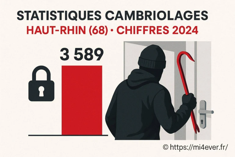 Statistiques cambriolages dans le Haut-Rhin en 2025 : chiffres et conseils de sécurité