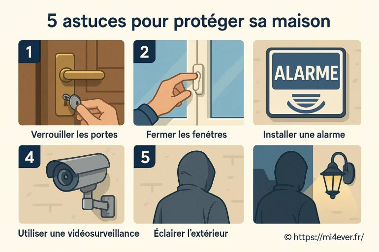 5 astuces efficaces pour protéger sa maison contre les cambriolages