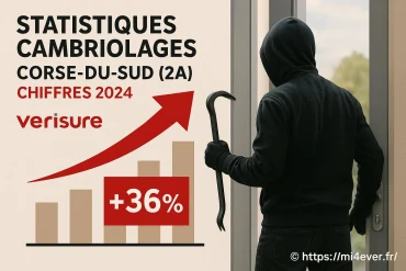 Statistiques cambriolages en Corse-du-Sud : chiffres 2025 et conseils de protection