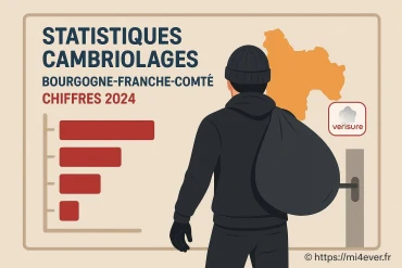 Statistiques des cambriolages en Bourgogne-Franche-Comté en 2025
