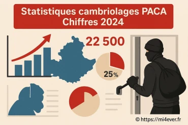 Statistiques des cambriolages en PACA en 2025 : chiffres clés et prévention