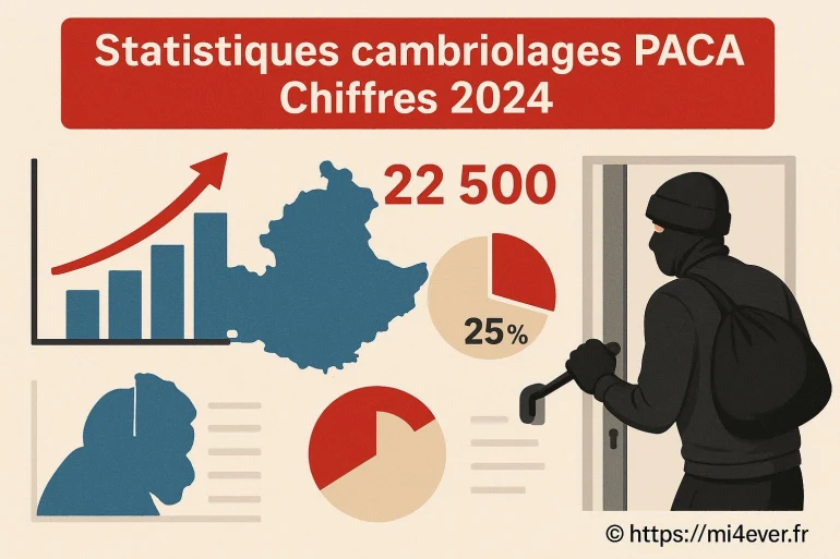 Statistiques des cambriolages en PACA en 2025 : chiffres clés et prévention