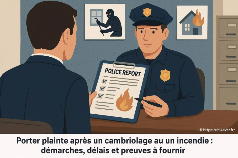 Porter plainte après un cambriolage ou un incendie : quelles démarches et preuves fournir ?