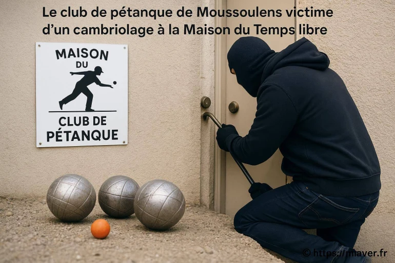 Le club de pétanque de moussoulens victime d'un cambriolage à la maison du temps libre