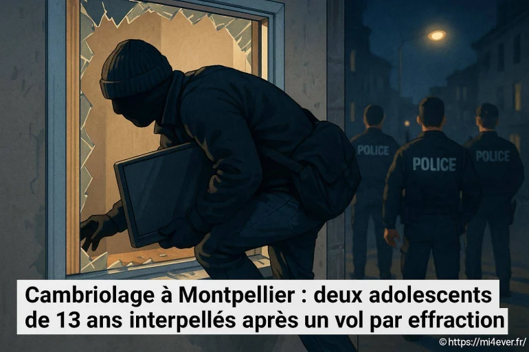 Cambriolage à Montpellier : deux adolescents de 13 ans arrêtés après un vol par effraction