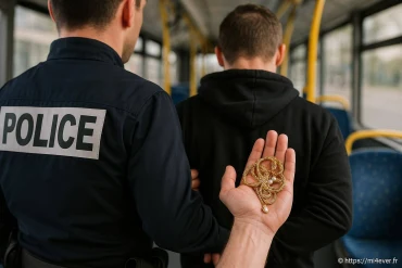 Rhône : un homme arrêté à Chaponost avec des bijoux volés dans un bus
