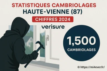 Statistiques cambriolages en haute-vienne (87) en 2025 : chiffres et conseils