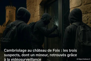 Cambriolage au château de Foix : trois suspects retrouvés grâce à la vidéosurveillance