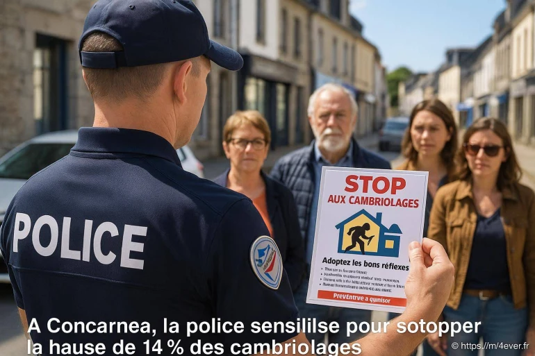 À concarneau, la police sensibilise contre la hausse des cambriolages en 2025