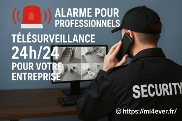 Alarme pour professionnels avec télésurveillance 24h/24 : protégez votre entreprise