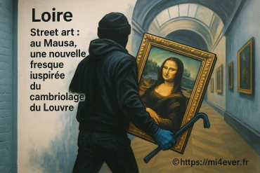 Loire : une nouvelle fresque street art au Mausa inspirée du cambriolage du Louvre