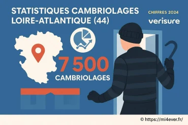 Statistiques cambriolages en Loire-Atlantique en 2025 : chiffres et prévention