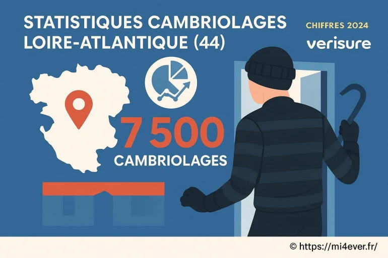 Statistiques cambriolages en Loire-Atlantique en 2025 : chiffres et prévention