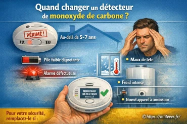 Quand changer un détecteur de monoxyde de carbone ?