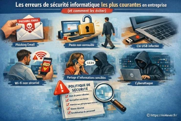 Les erreurs de sécurité informatique les plus courantes en entreprise et comment les éviter