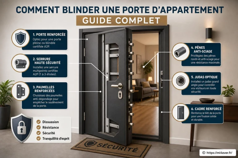 Comment blinder une porte d’appartement : guide complet pour renforcer votre sécurité