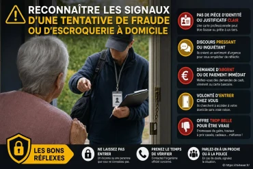 Reconnaître les signaux d’une tentative de fraude ou d’escroquerie à domicile