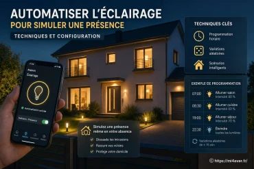 Automatiser l’éclairage pour simuler une présence : techniques et configuration
