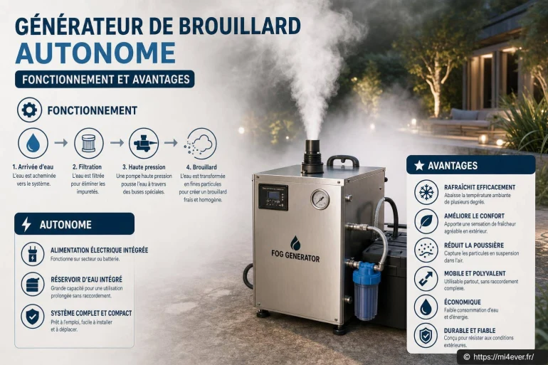 Générateur de brouillard autonome : fonctionnement et avantages