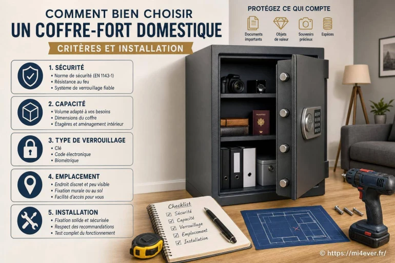 Comment bien choisir un coffre-fort domestique : critères et installation