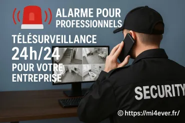 Alarme pour professionnels avec télésurveillance 24h/24 : protégez votre entreprise