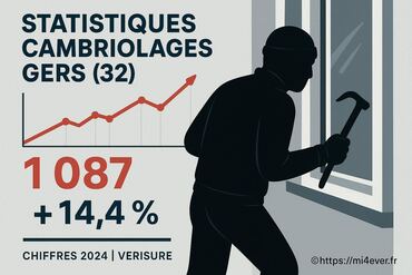 Statistiques cambriolages dans le Gers en 2024 : chiffres et conseils