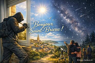 Retour du soleil, cambriolage en plein jour et nuit des étoiles à Saint-Brieuc