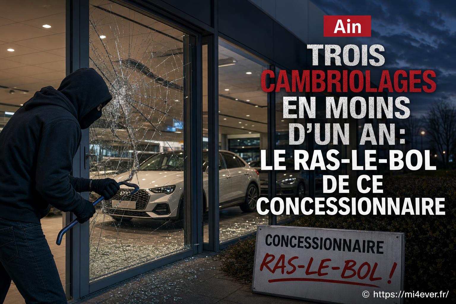 Ain trois cambriolages en moins d’un an : le ras-le-bol d’un concessionnaire